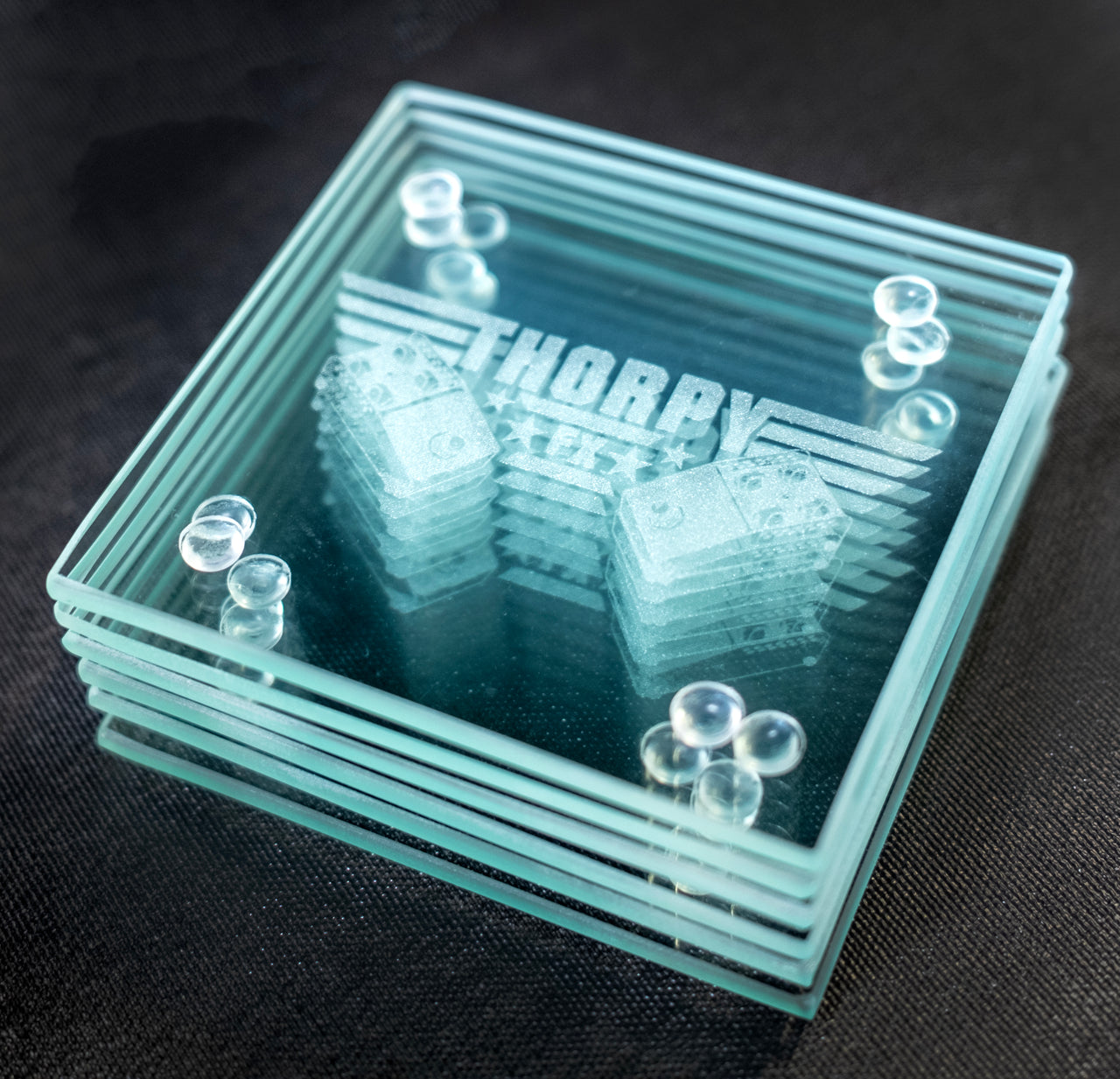 ThorpyFx Etched Glass Coasters